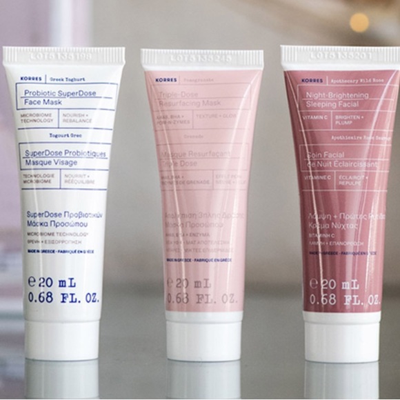 NEW Mediterranean Mask Set Greek Yogurt & Pomegranate Masks + Wild Rose Facial - Picture 5 of 5